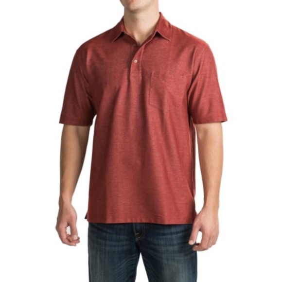 Pendleton Charcoal Gray Short Sleeve Fitted Polo Shirt - Picture 3 of 3